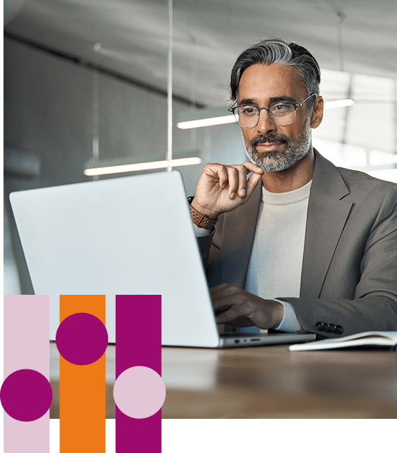 Man working on laptop